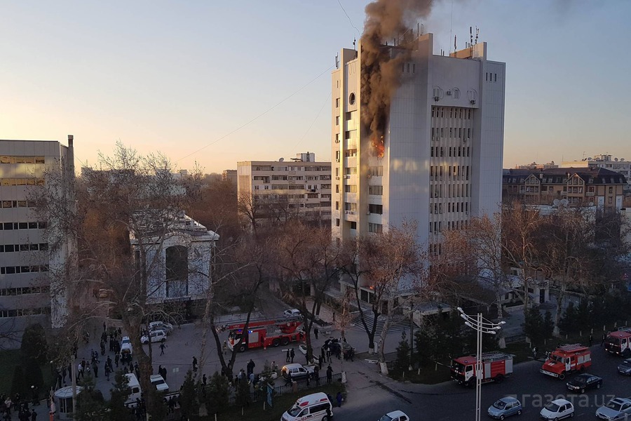 В бизнес-центре на амира темура вновь произошел пожар — узбекистан