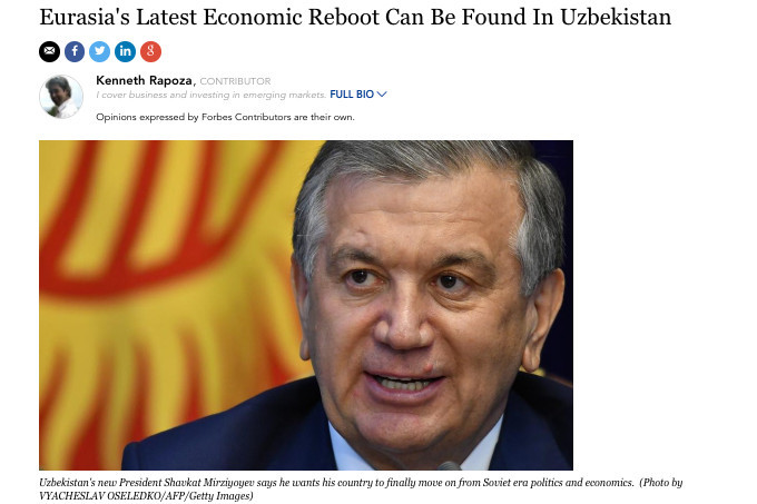 Forbes назвал узбекистан новым экономическим стартом в евразии — узбекистан