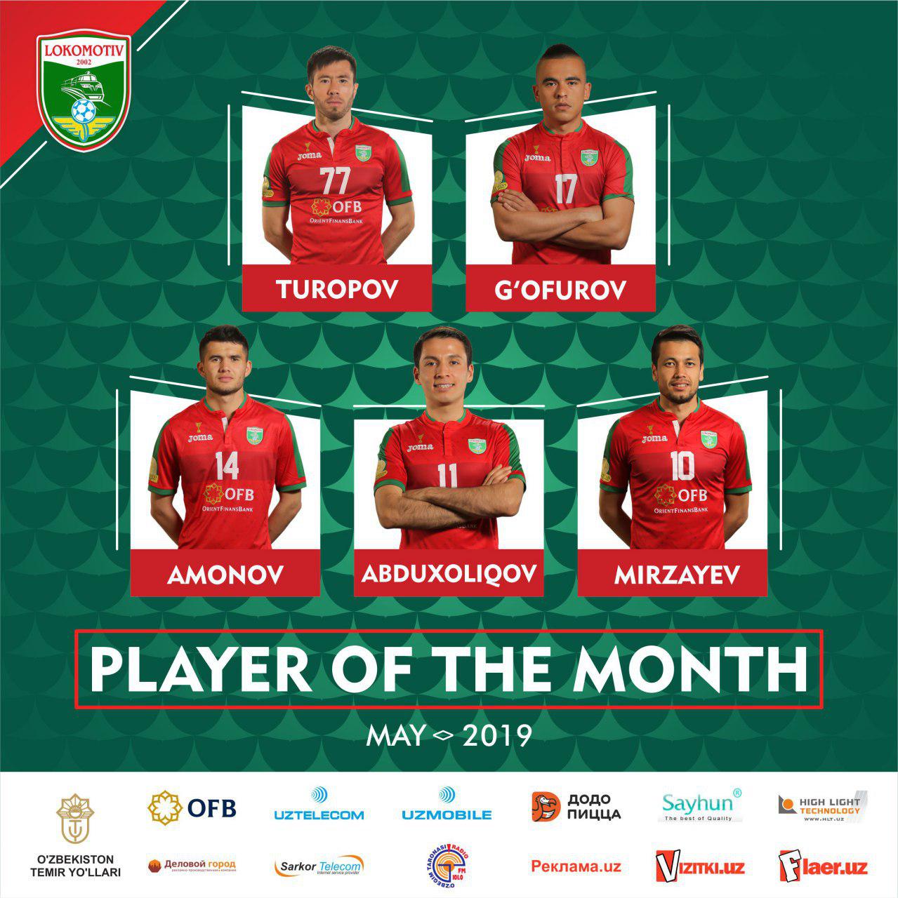 Lokomotivning may oyidagi eng yaxshi futbolchisi aniklandi — ozbekiston