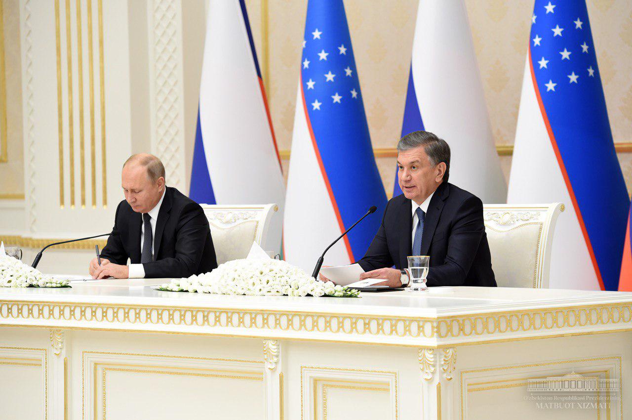 Shavkat mirziyoev va putin kabul kilgan koshma bayonotning tolik matni elon kilindi — ozbekiston